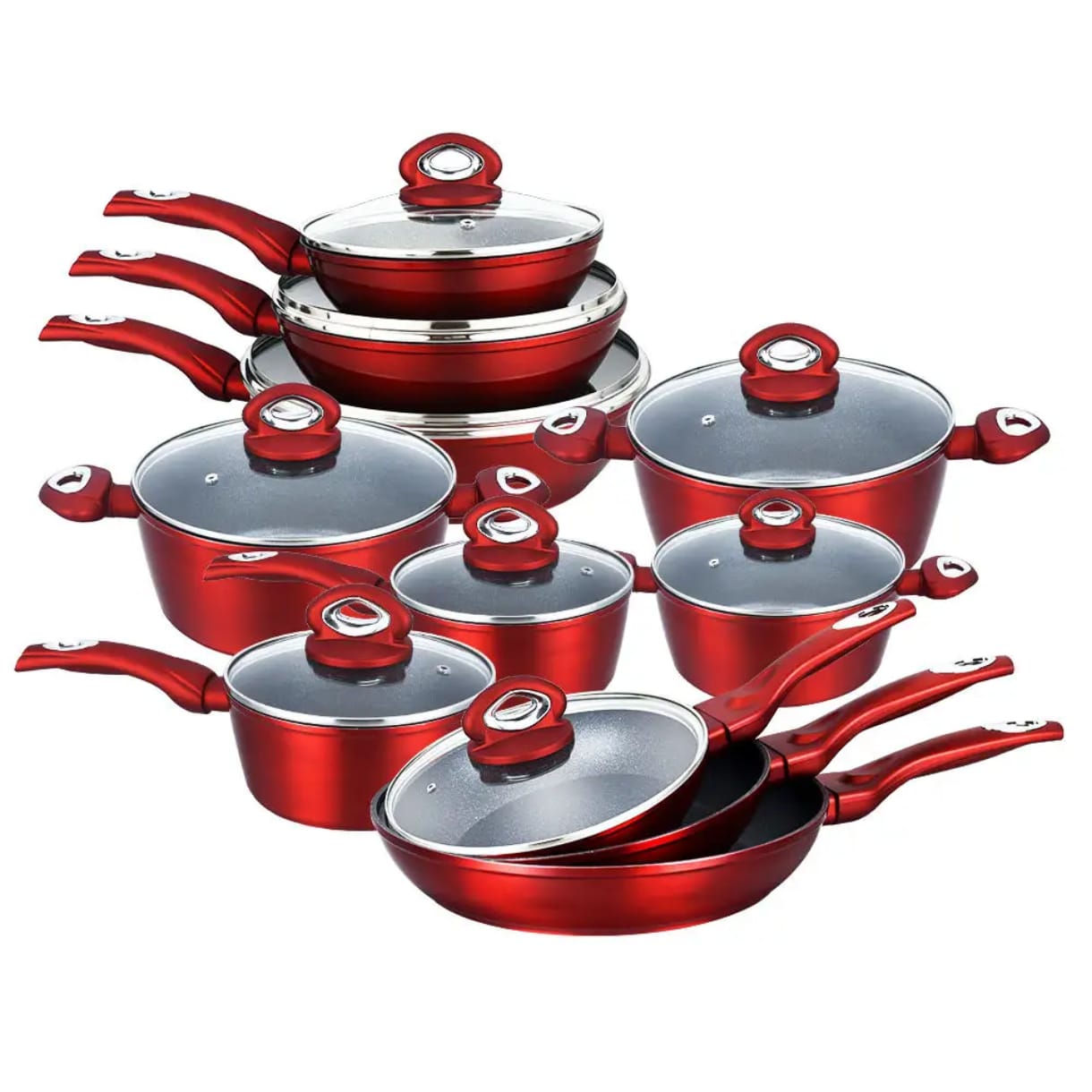 ১৮ পিসের Disnie Marble Coated 18 Pcs Granite Cooking Set